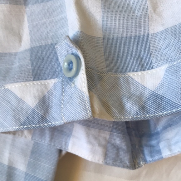 Johnston&Murphy slim fit white/light blue check short sleeve shirt - Picture 4 of 8